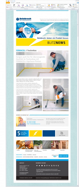 360° Newsletter, Blitznews, aktuelle Produkte und Leistungen