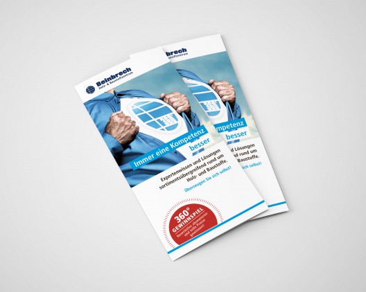 Flyer zum Kampagnenstart, Gewinnspiel für Handwerker