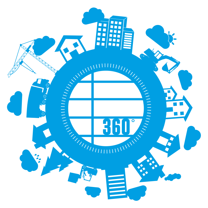 Beinbrech 360° Image Illustration, mehr als ein Vollwinkel